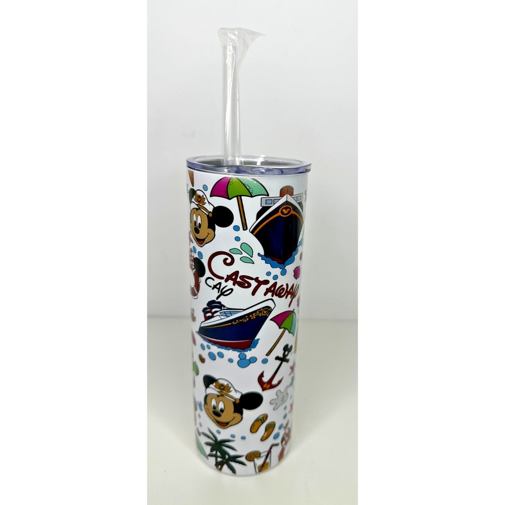 Disney Castaway Cruise Line Stainless Steel Cold Cup/Tumbler 20 oz New